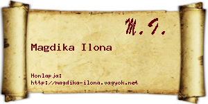 Magdika Ilona névjegykártya